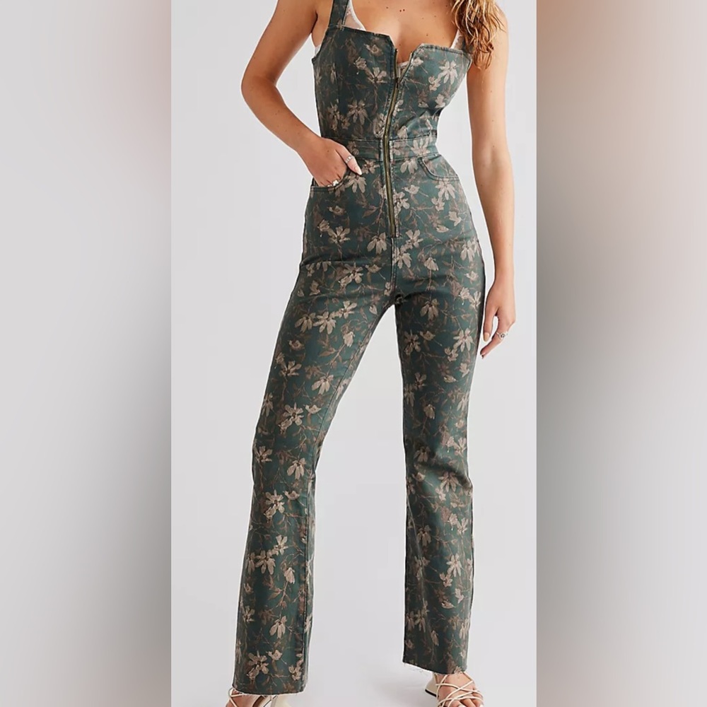 Free People CRVY 2nd Ave Printed One Piece